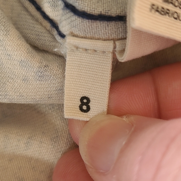 Ulla Johnson Blue and White Greer Floral Print Wide-leg Jeans - Size 8 - Picture 11 of 11